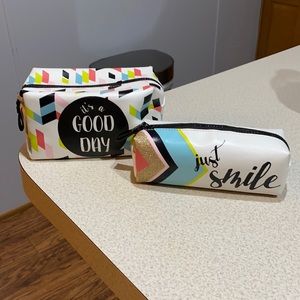 SOLD Two piece lightly used makeup bags